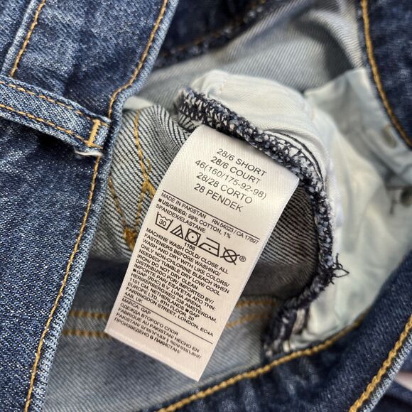 Women’s Gap High Rise Stride Wide Leg Denim Jeans Size 28 6 Short - Picture 4 of 10